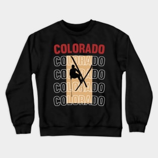 Colorado skiing ski vintage 80's  90's sports Crewneck Sweatshirt